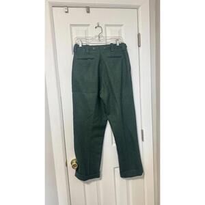 Authentic Antique Military/Uniform Dark Green 100% Wool Trousers 28" Waist